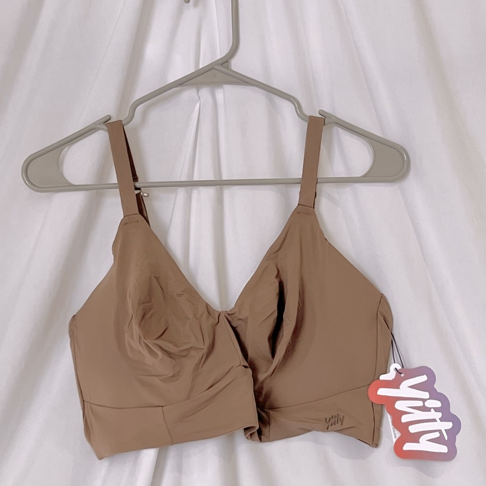 NWT Yitty Smoothed Reality Plunge Bra in Moody B*tch Taupe 2X convertible